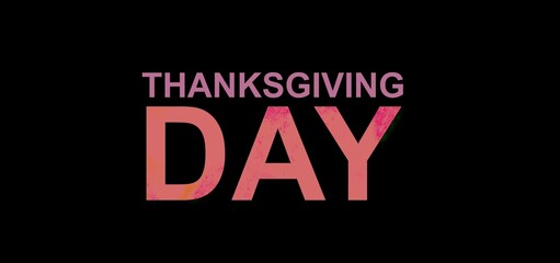 Thanksgiving day beautiful and colorful text design