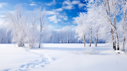 Obraz premium 静かな銀世界