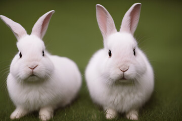two rabbits, generative ai