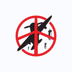 Say no to the war sign vector image