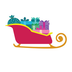 Santa's Sleigh Vector Illustration