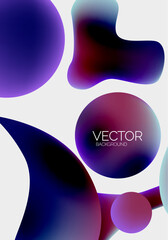 Vector abstract glowing shapes background