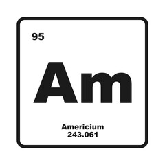 Americium chemistry icon