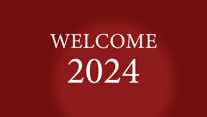 Welcome 2024 stylish text design illustration