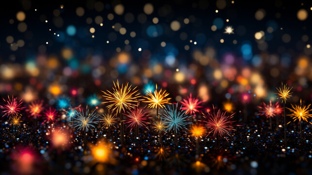 fireworks HD 8K wallpaper Stock Photographic Image