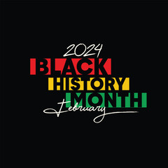 Fototapeta premium Modern Vector Black History Month Background Illustration Template Design