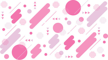 かわいいポップなメンフィスデザインの背景壁紙