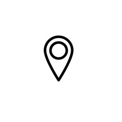 simple shape vector icon of location point