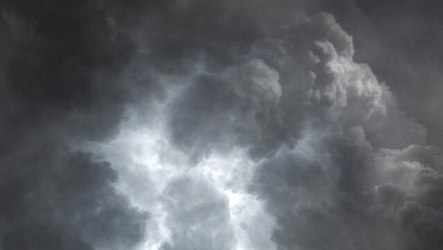 flying towards the storm clouds video background