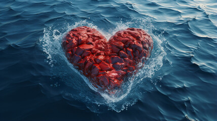 heart of the water HD 8K wallpaper Stock Photographic Image