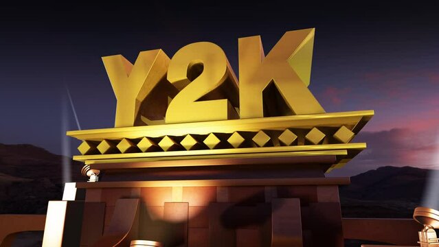 映画オープニング風 3D 文字素材 Y2K