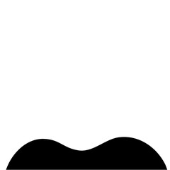 Fototapeta premium Hill Silhouette Illustration