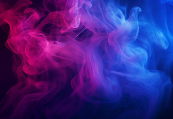 Fototapeta premium abstract colorful smoke isolated on black background