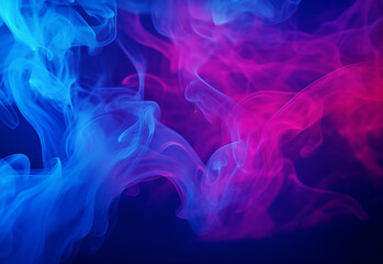 abstract colorful smoke isolated on black background - obrazy, fototapety, plakaty