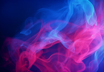 abstract colorful smoke isolated on black background