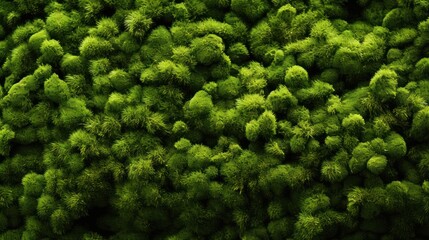 A close up of a green moss covered wall surface. - obrazy, fototapety, plakaty
