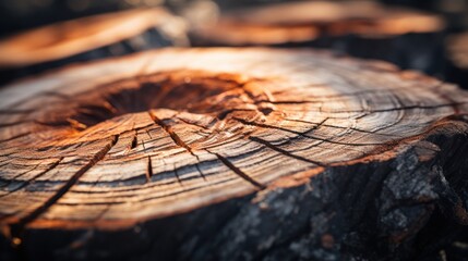 Detailed view of wood being burned macro lens - obrazy, fototapety, plakaty