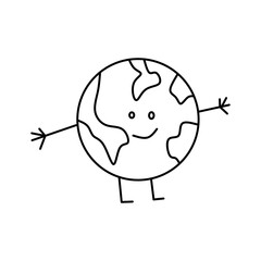 Line Earth Day Element