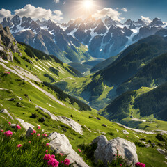 beautiful alps landscape