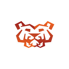 Tiger Face Modern Geometric logo design, abstract Tiger Animal beast, suitable for your company