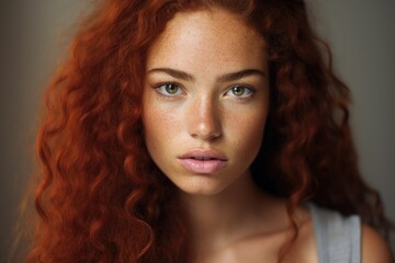 Naklejka premium portrait of a woman shot up close