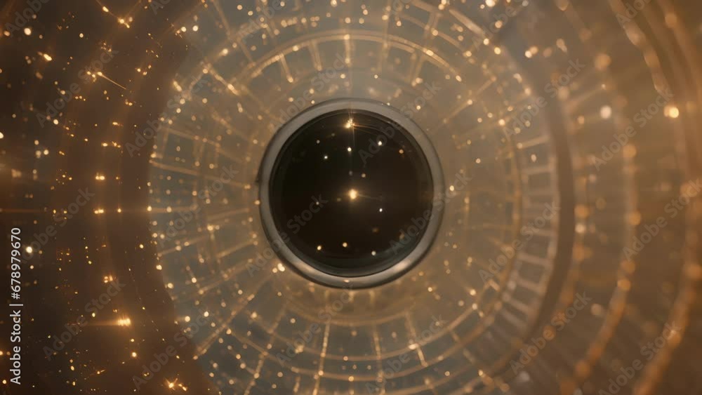 Poster camera zooms back this time focusing reflection single zodiac constellation mirror. camera follows i