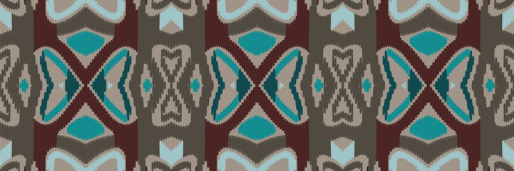 Indonesia Ikat Geometric Ethnic Vintage Texture Vector Art Design. Textile Fashion Pattern Line Ikat Seamless Pattern and Batik Fabric Texture Asian Background Wallpaper Geometry Indian.