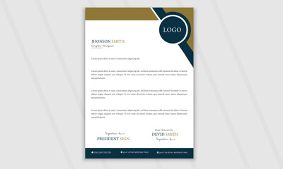Creative latter head design, Business latter head template
