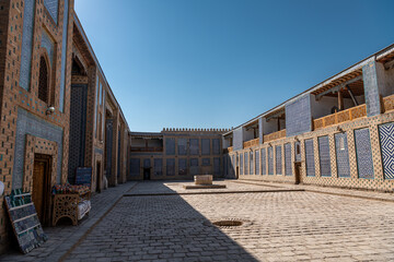Harem courtyard in Tash Hauli palace, Khiva, Uzbekistan.