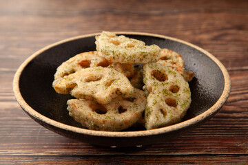 蓮根の磯辺揚げ