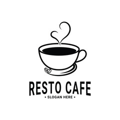 coffee cup logo design for restaurant coffee shop