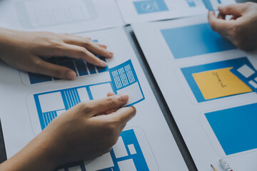 ux Graphic designer creative sketch planning application process development prototype wireframe...