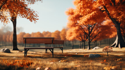 autumn in the park HD 8K wallpaper Stock Photographic Image