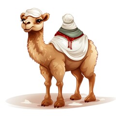 Cute Christmas Camel Clipart