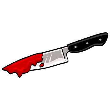Knife Blood Drawing Illustration