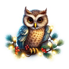 Fototapeta premium owl on branch