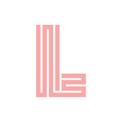 Monogram L design vector logo. Monogram initial letter mark L logo design. Monogram design vector logo. Monogram initial letter mark L logo design. Simple L monogram