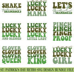 St. Patrick's Day retro svg design bundle and digital download