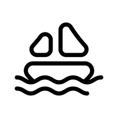 Yacht Icon Vector Symbol Design Illustration