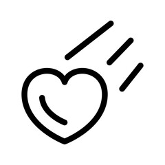 Falling Heart Icon Vector Symbol Design Illustration