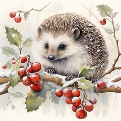 hedgehog and apples