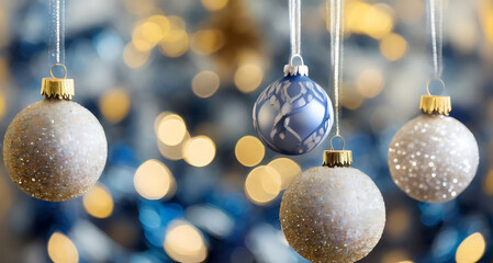 christmas balls on a christmas tree