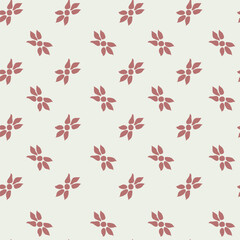 Simple floral seamless pattern with flowers vector