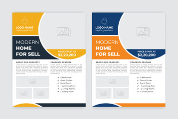 Real Estate Flyer Template, Home Sell, Modern Flyer Design