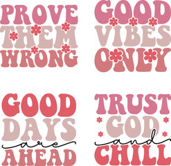 inspirational retro svg design bundle and digital download