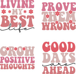 inspirational retro svg design bundle and digital download