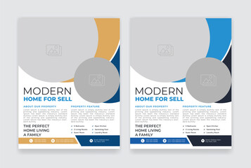 Real Estate Flyer Template, Home Sell, Modern Flyer Design
