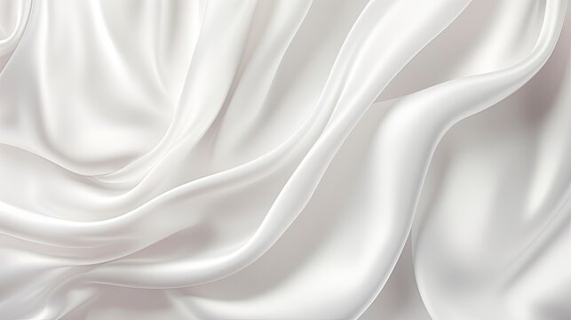 Luxurious White Silk Fabric Texture for Background.