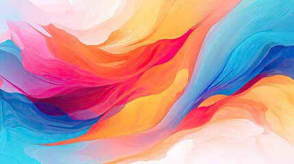 Vibrant Abstract Background with Colorful Brush Strokes.