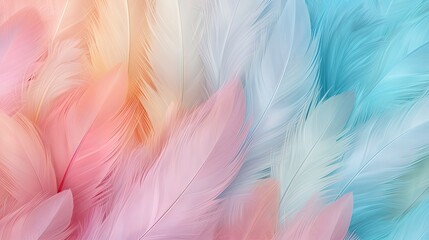 Obraz premium Abstract Background with Pastel-Colored Feathers.